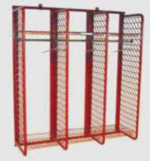 Wall Mounted Red Rack – 20″ Compartments